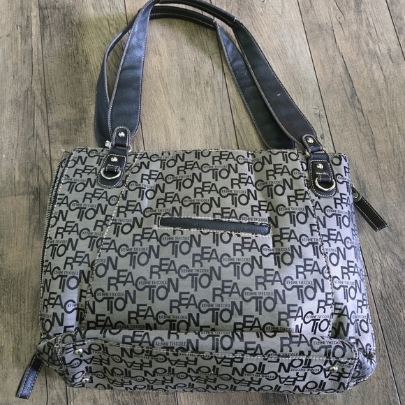Kenneth Cole Reaction Black and Gray Tote Bag - Picture 2 of 12